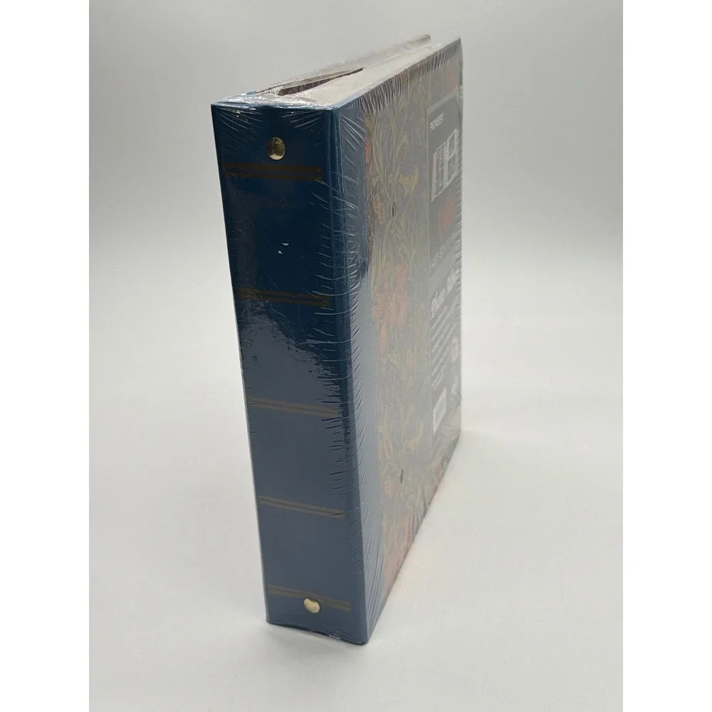Pioneer LM-100 Magnetic Photo Album 100 Fast-Stick‎ Pages Floral Tapestry Blue